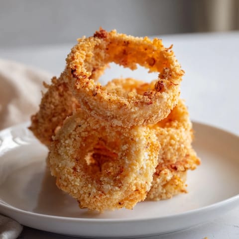 Crispy golden onion rings