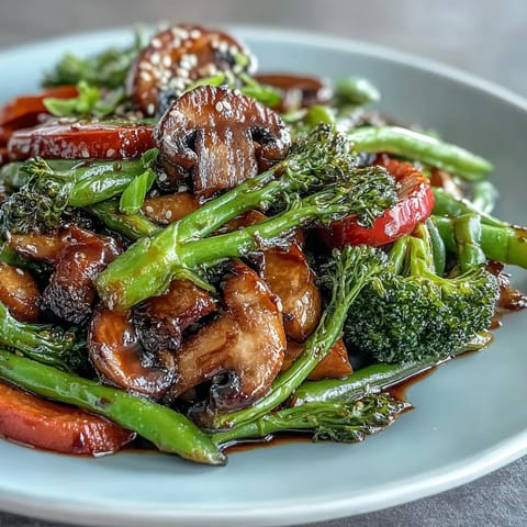 Vibrant ginger stir-fried vegetables, crisp and colorful, ready to serve with soy sauce.