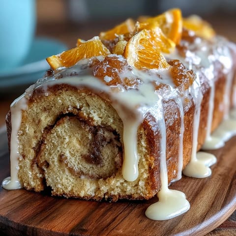 Fluffy orange rolls with swirls of sweet citrus filling and a creamy orange cream cheese frosting, perfect for a bright brunch or dessert.