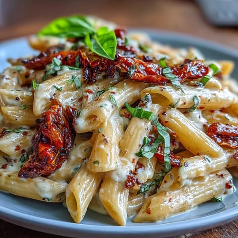 Creamy Marry Me Pasta, studded with vibrant sun-dried tomatoes.