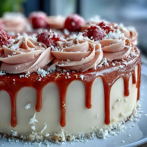 Bridal Shower Rosé Velvet Cake: elegant pink velvet with shimmering gold drip.
