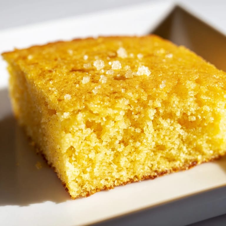 Tender, textured cornbread slices, slightly sweet and savory, an American comfort food classic.