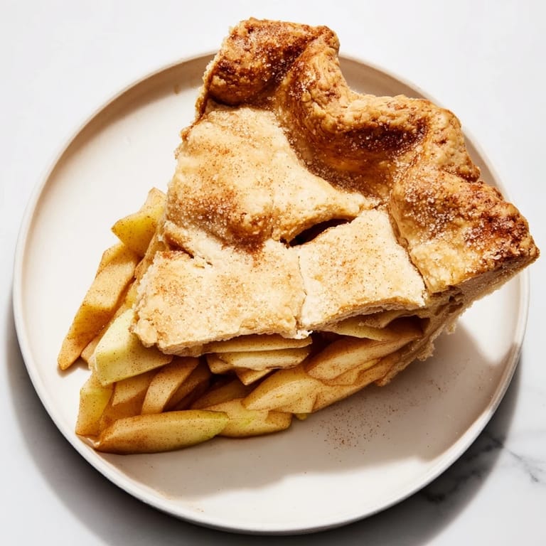 Warm Apple Pie, a classic dessert with a perfectly flaky crust and sweet, tender apples inside.