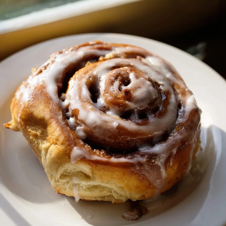 Fluffy, spiraled Cinnamon Rolls, generously filled with cinnamon sugar, ready to be devoured for breakfast.