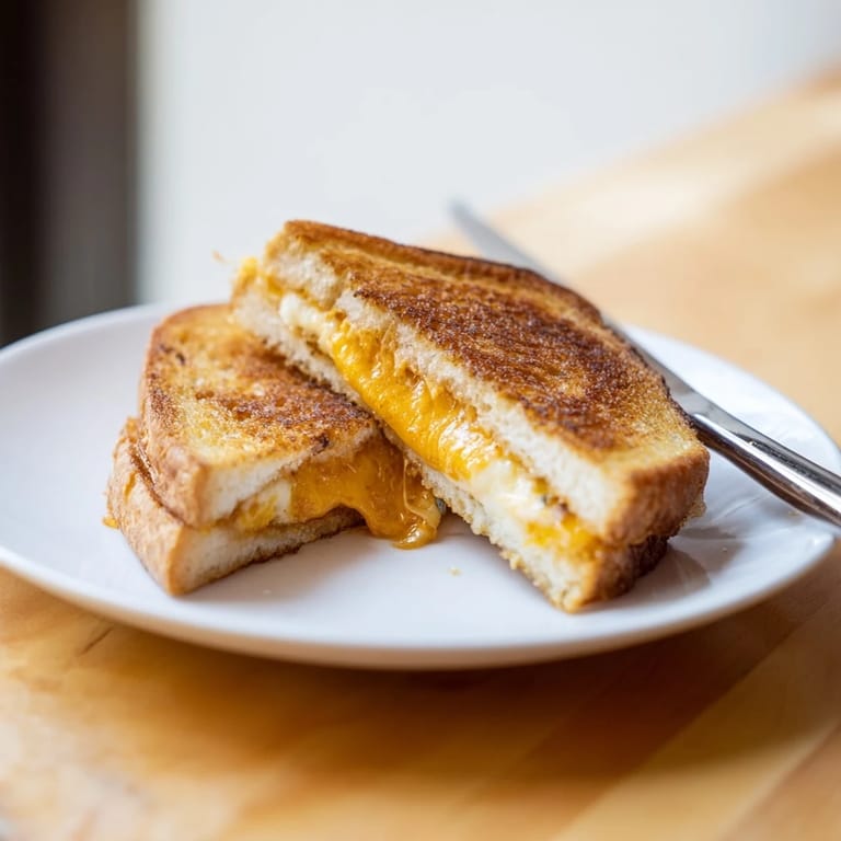 A close-up of jalapeño popper grilled cheese shows buttery crust and gooey cream cheese blend inside.