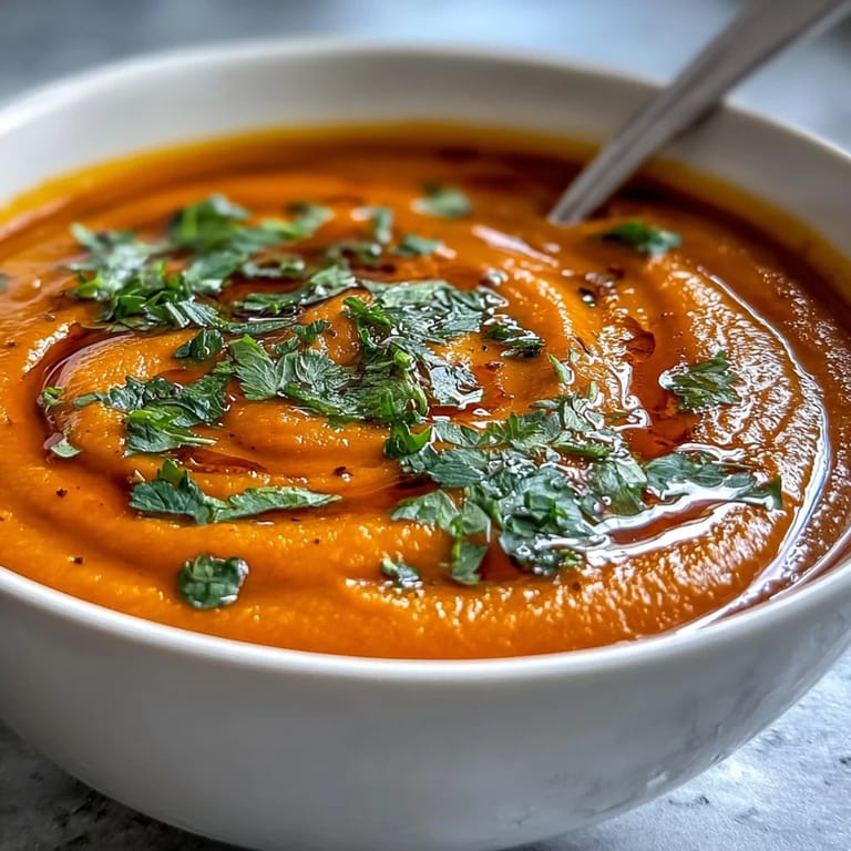 Delicious Carrot Ginger Soup, steaming hot, perfect for a cozy autumn meal.