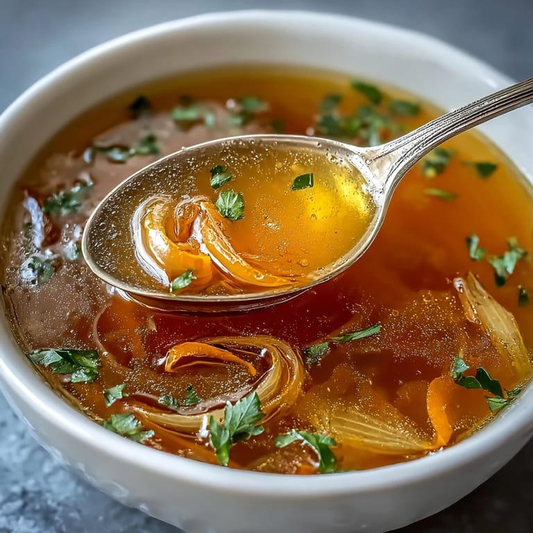 A pot simmering with vegetable scraps for broth, including onion skins and carrot peels, creating a rich and savory aroma on the stove.
