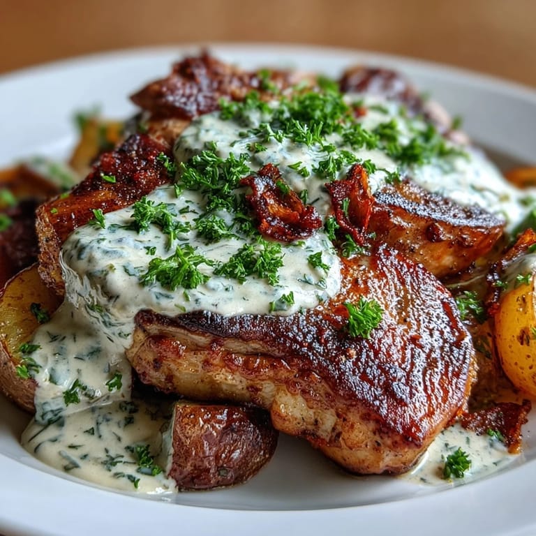 Tender Crockpot Ranch Pork Chops with velvety gravy, ready to serve alongside fluffy mashed potatoes.