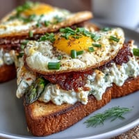 Fresh asparagus and egg tartines with creamy scrambled eggs, crisp bread, and bright lemon zest—perfect for a light spring brunch.