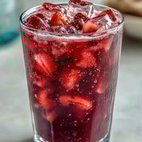 A vibrant pink drink with fresh strawberries, açaí powder, and green coffee extract for a fruity Starbucks-inspired refresher.